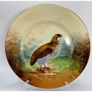 Vtg 1930's Limoges Game Bird Collectors Plate Signed Thomas